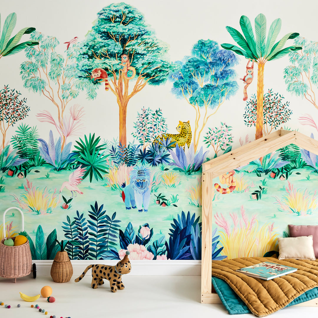 Jungle Mural Wallpaper by Sian Zeng | Deecoralist