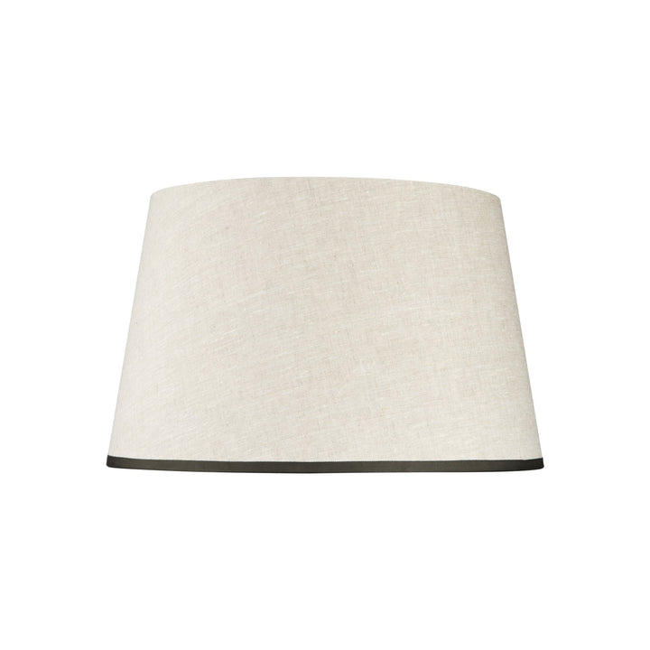 Stretched Linen Lampshade - Ribbed Cloud Green Trim