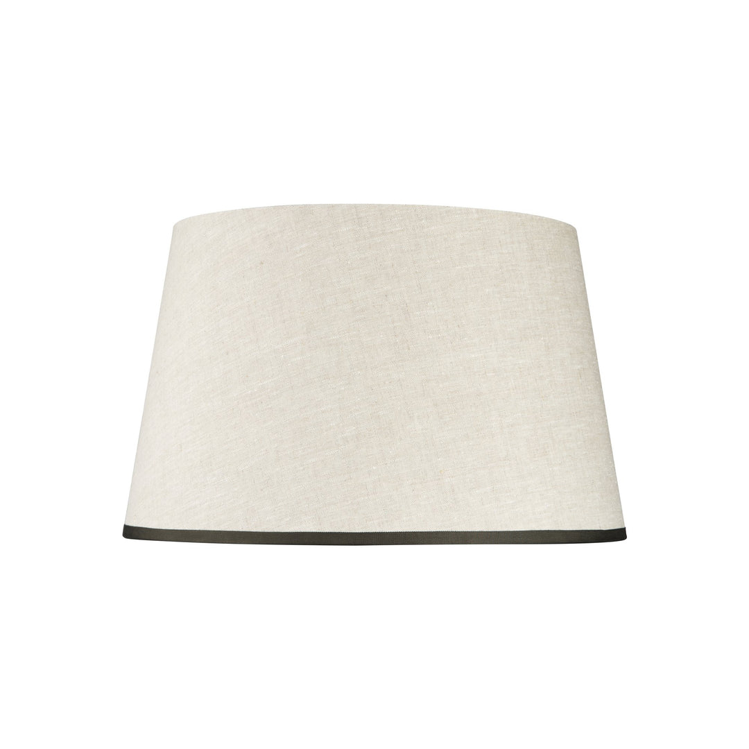 Stretched Linen Lampshade - Ribbed Cloud Green Trim