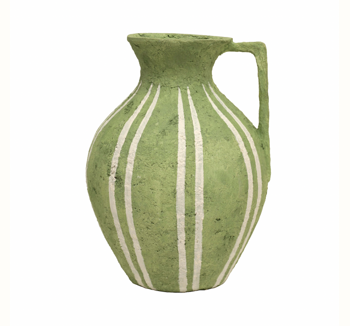 Pentola Cotton Maché Large Vase - Green