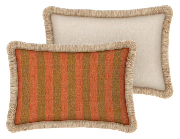 Jackie Cushion - Spice & Coral