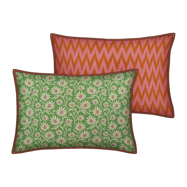 Mako Grass x Rosita Orange & Pink - Double Sided Cushion