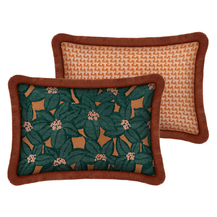 Michelle Orange & Emerald x Janis Burnt Orange Double Sided Cushion