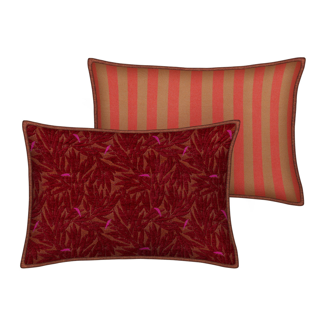 Yoko Bordeaux & Spice x Jackie Red Double Sided Cushion