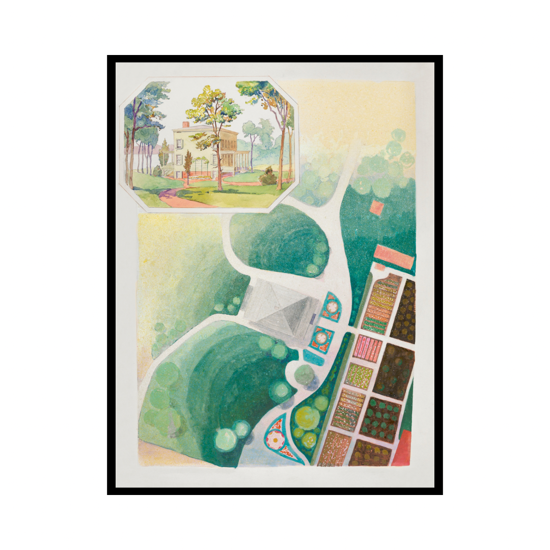 Vintage Garden Maps Prints - Set of 8