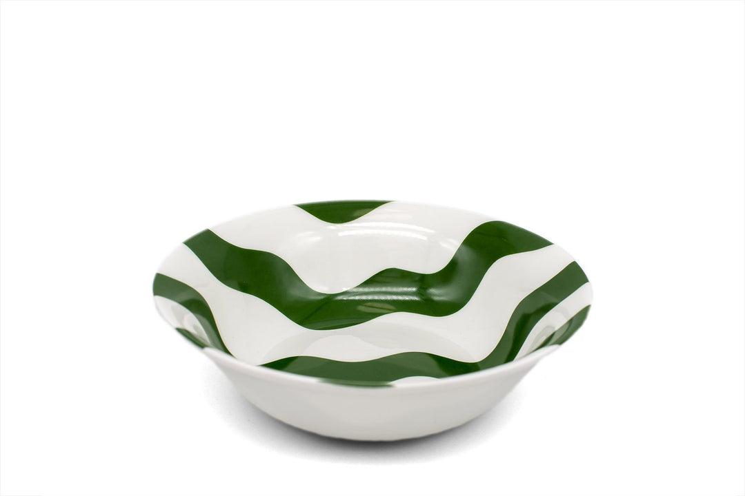 Green Scallop Bowls - Pair