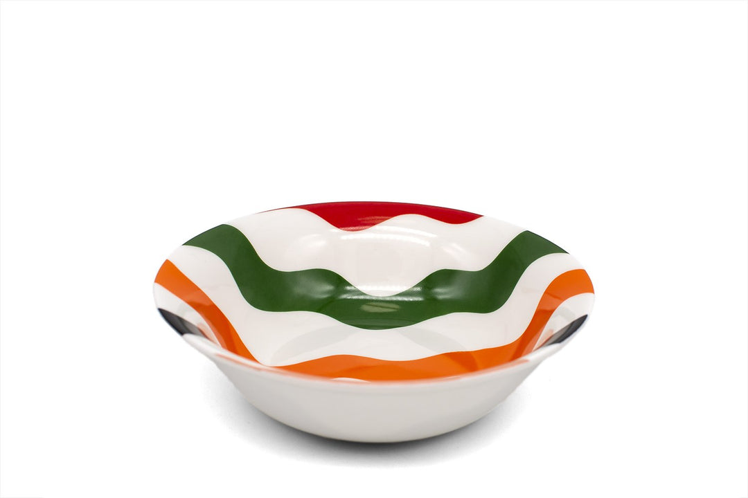 Multi-Coloured Scallop Bowls - Pair