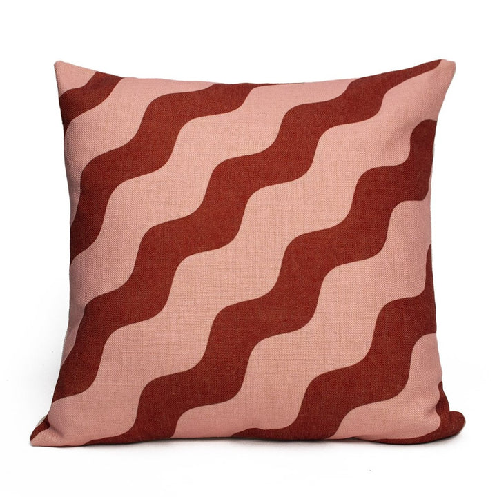 Pink & Red Scallop Cushion