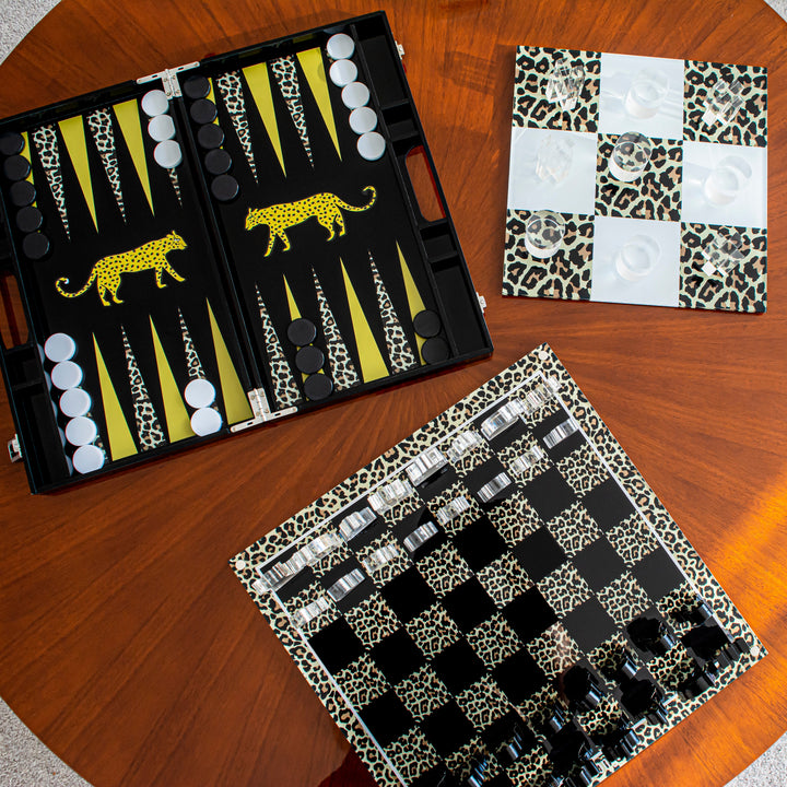 Leopard Acrylic Backgammon