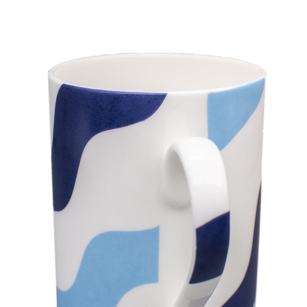 Mixed Blue Scallop Mug - Pair
