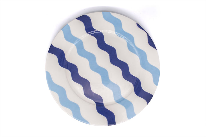 Mixed Blue Scallop Dinner Plate - Pair