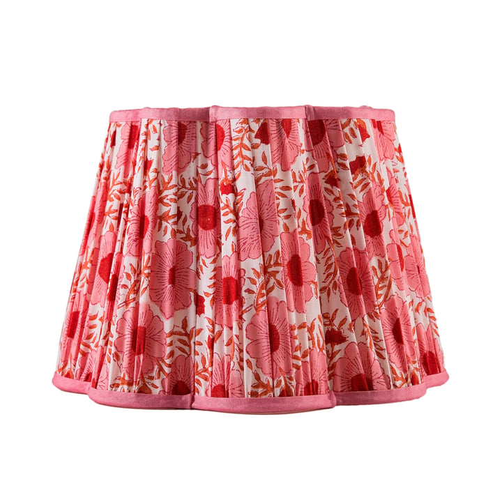 Dusty Rose Fluted Cotton Lampshade