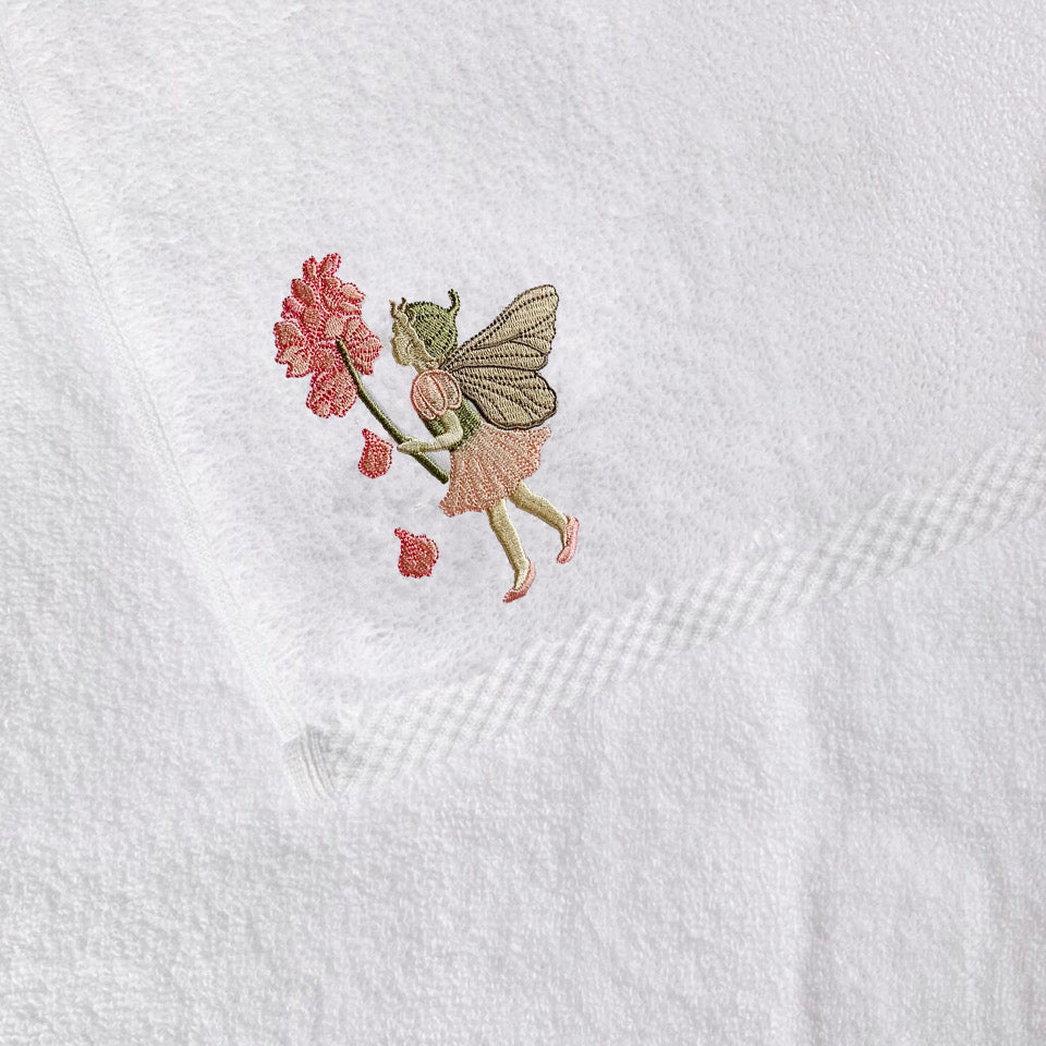Flower Fairy Embroidered Towel