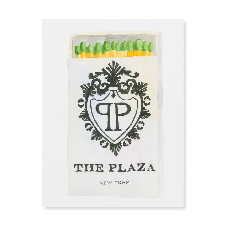 The Plaza Matchbook Watercolour Print
