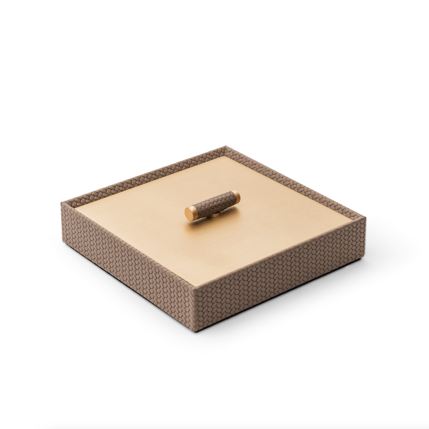 Iside Small Square Taupe Box