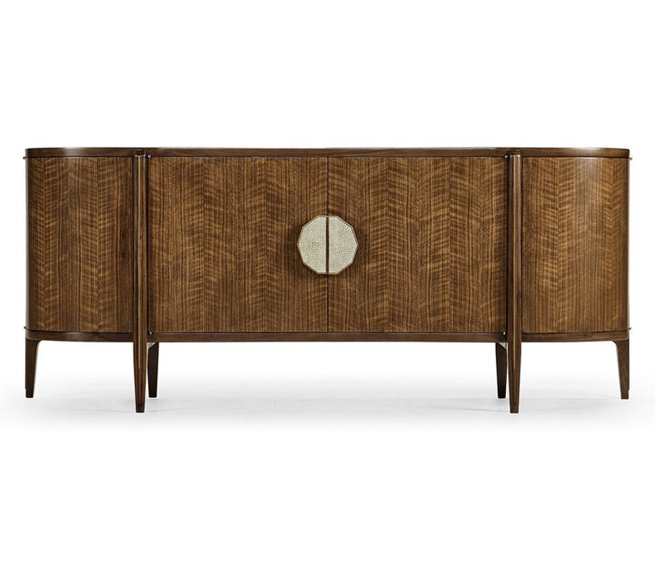 Garonne Walnut Curved Sideboard