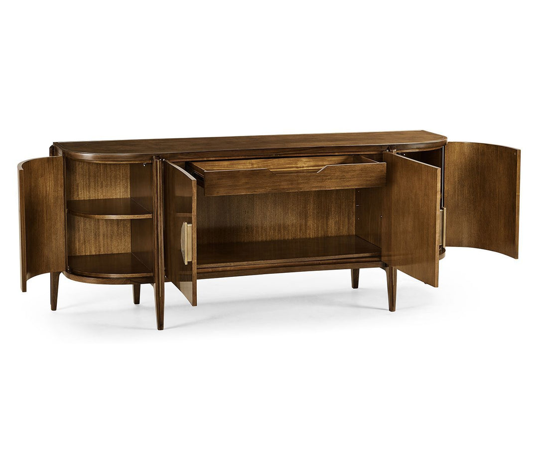 Garonne Walnut Curved Sideboard