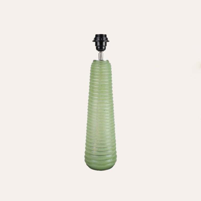 Vekony Ridged Glass Table Lamp - Green | Birdie Fortescue