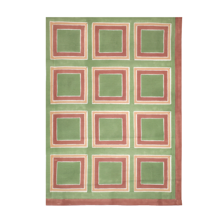 Santa Croce Tablecloth - Green & Pink
