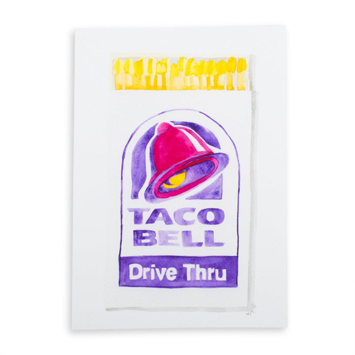 Taco Bell Matchbook Watercolour Print