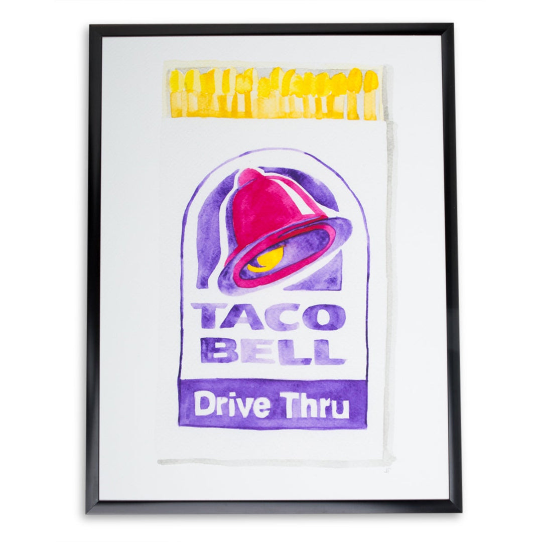 Taco Bell Matchbook Watercolour Print