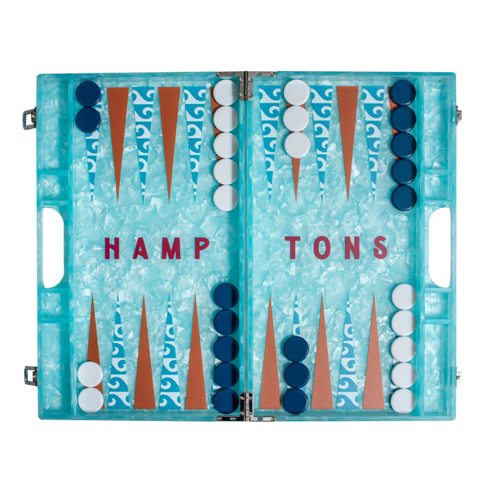 Hamptons Acrylic Backgammon | Acrylic Board Games
