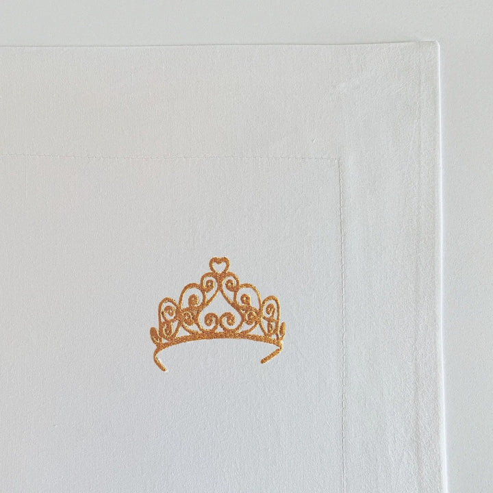 Tiggy Gold Embroidered Tiara Cotton Bed Linen