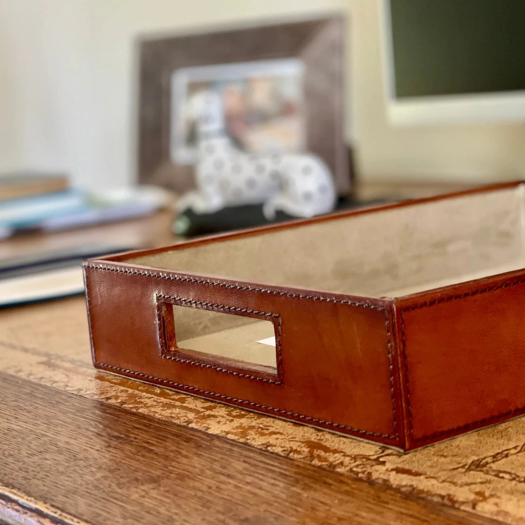 Harvard A4 Leather Paper Tray