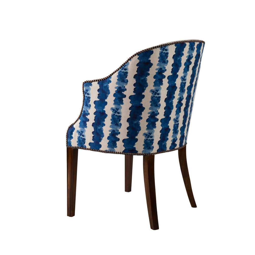 Phil Accent Chair in "Blue Waves" fabric by Bethie Tricks
