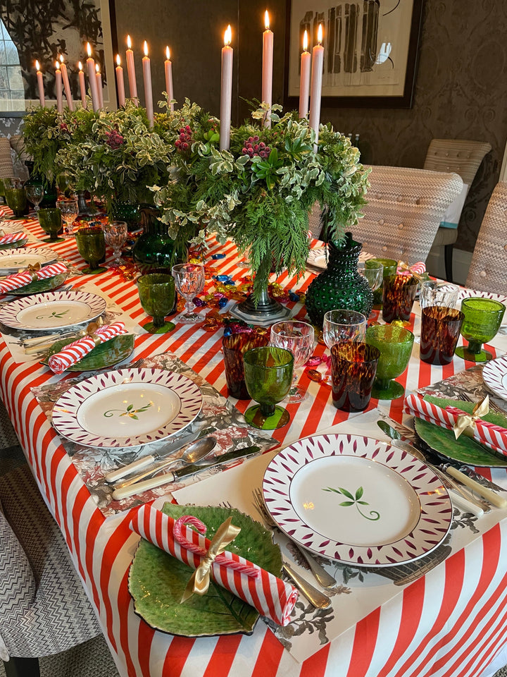 Candy Cane Striped Tablecloth