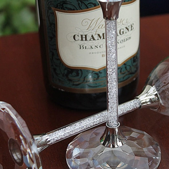 Swarovski Crystal Champagne Flutes - Pair