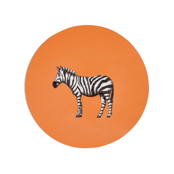 Orange Zebra Placemat by Melissa LaFave - Decoralist