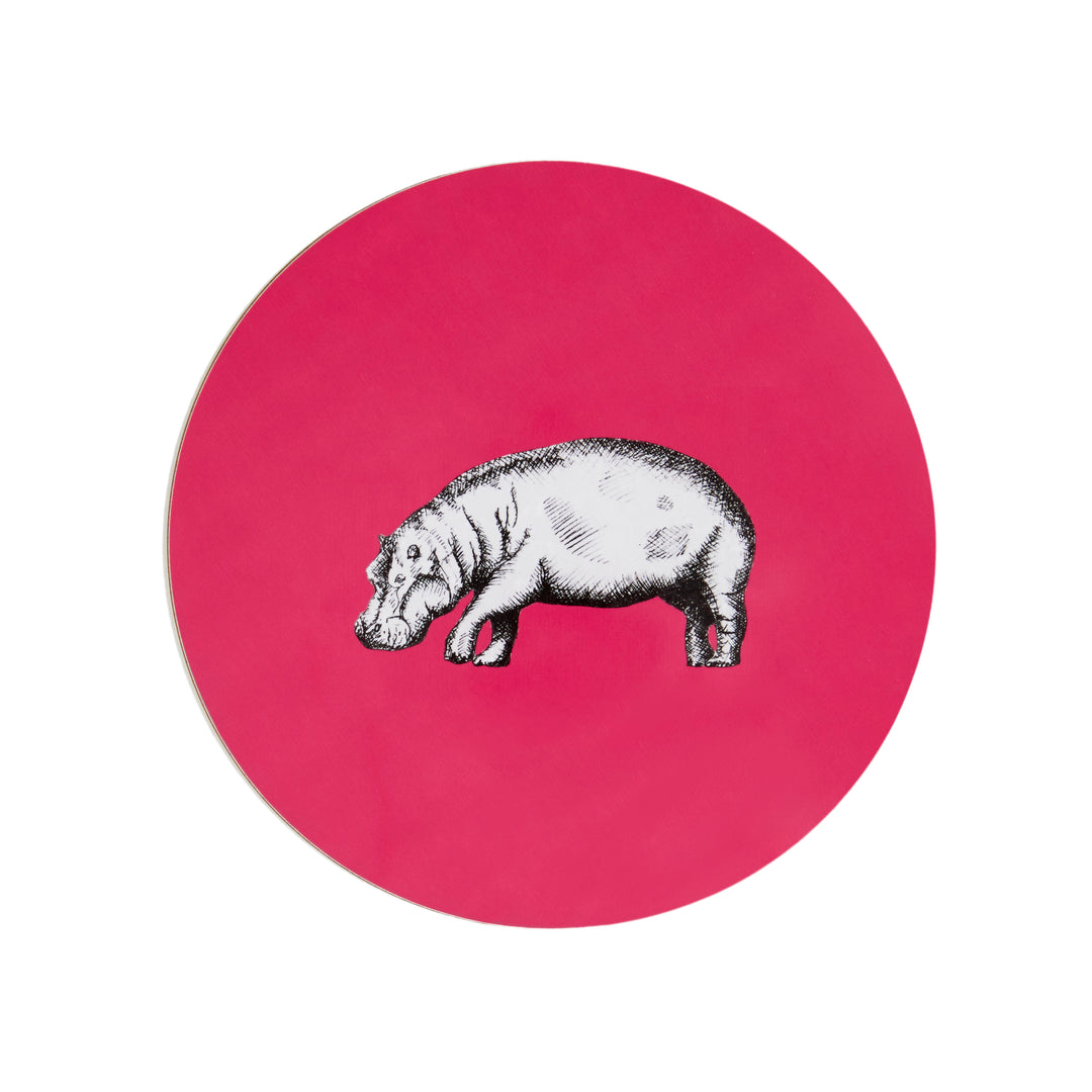 Pink Hippo Placemat by Melissa LaFave - Decoralist