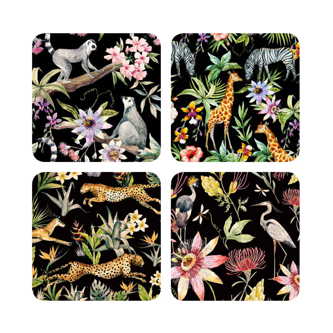Jungle Fever Coasters - Set of 4