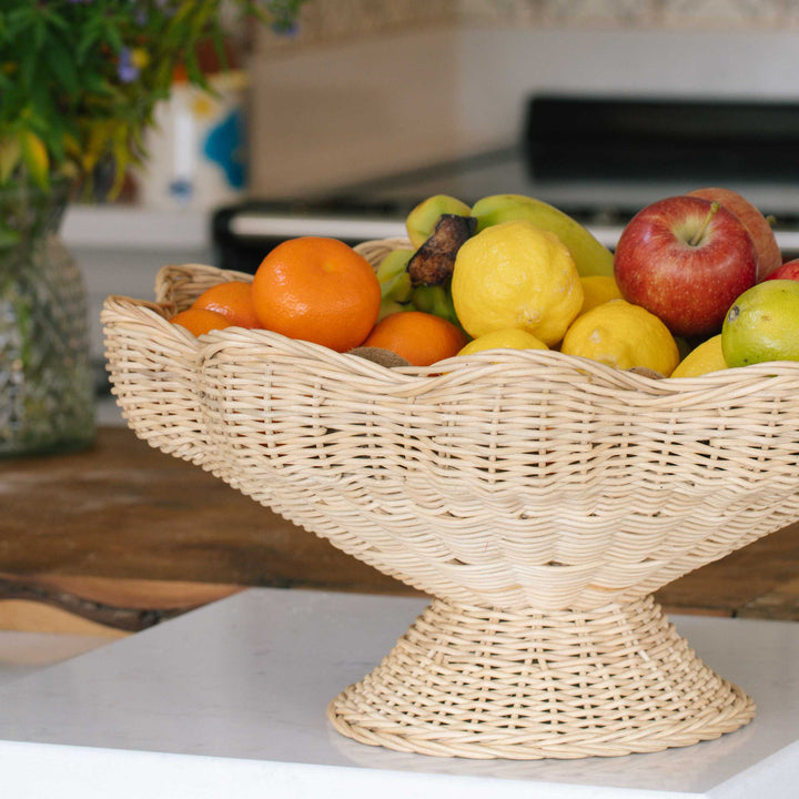Kishni Rattan Fruit Bowl - Natural
