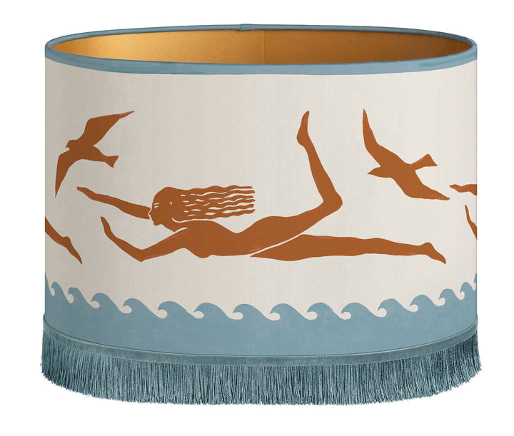 Thalassa Lampshade - Smokey Blue & Spice