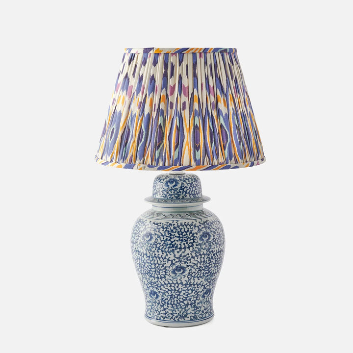 Large Blue & White Decorated Ceramic Table Lamp