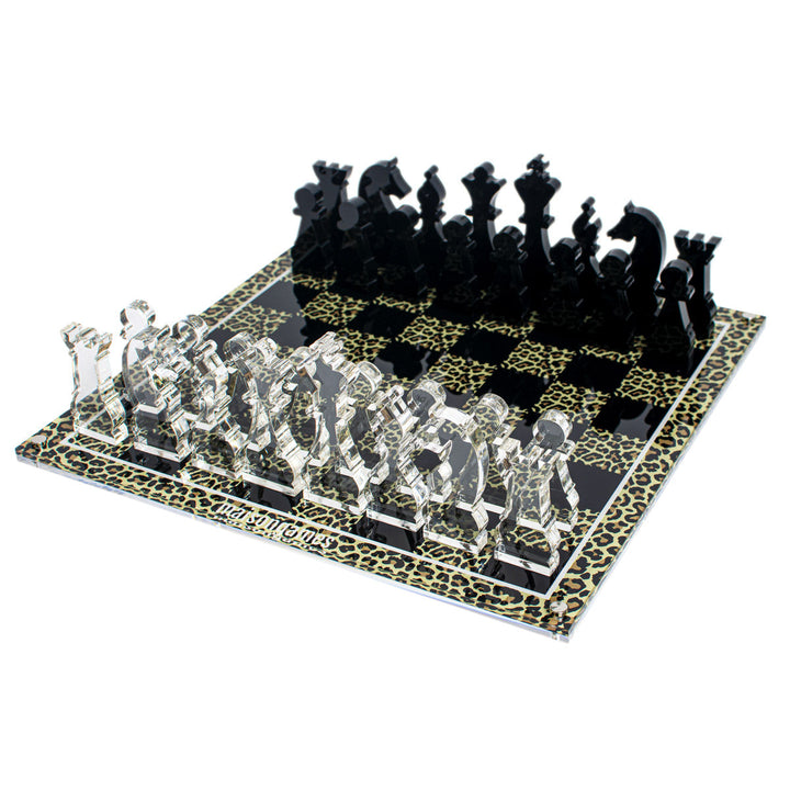 Leopard Acrylic Chess Board Set