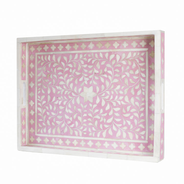 Pink Moroccan Floral Tray
