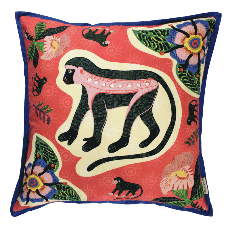 Meandering Monkey Cushion Cover