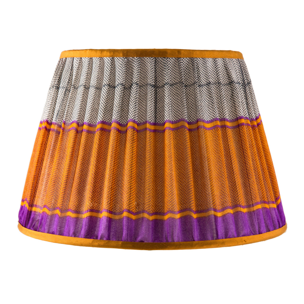 Orange & Purple Pleated Lampshade