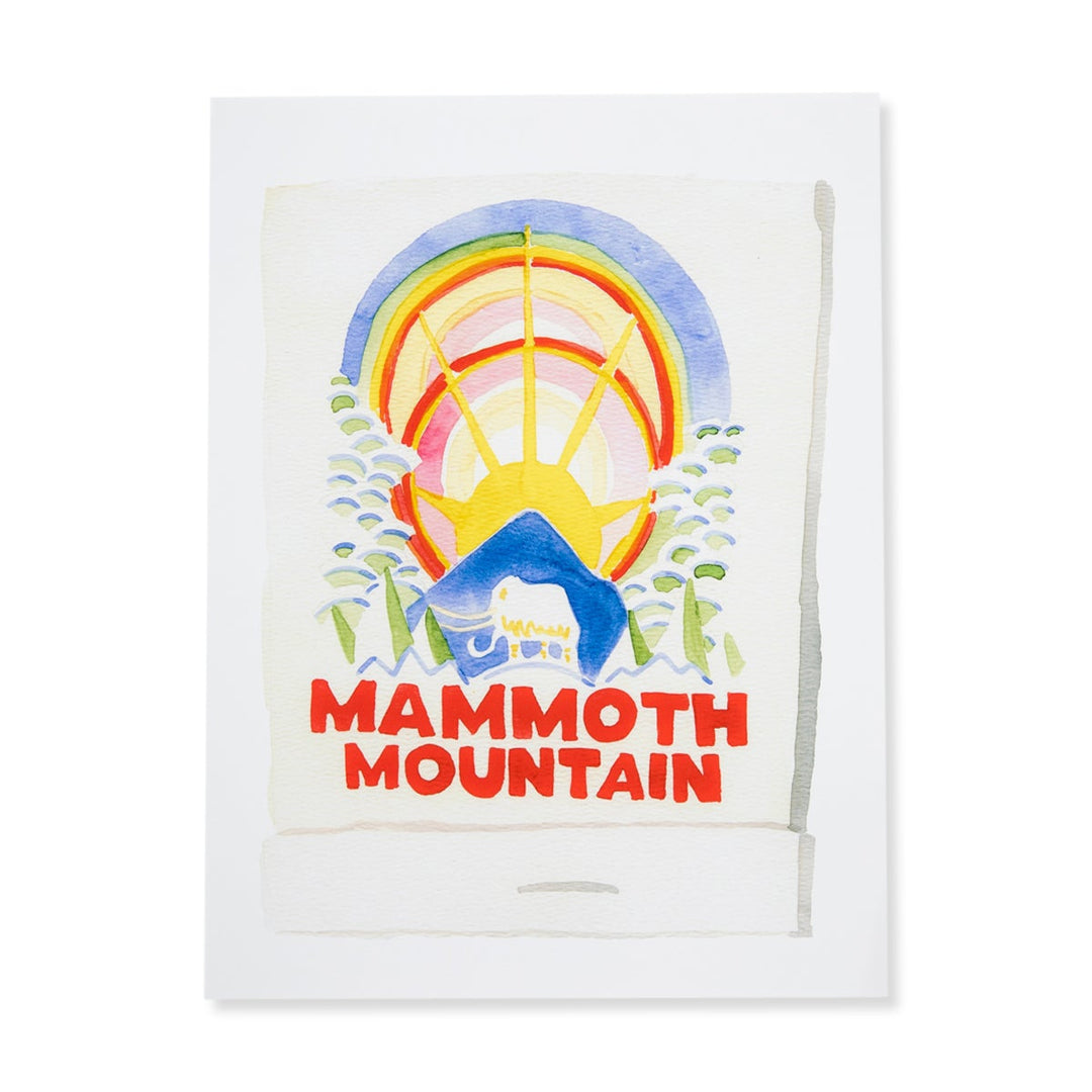 Mammoth Mountain Matchbook Watercolour Print