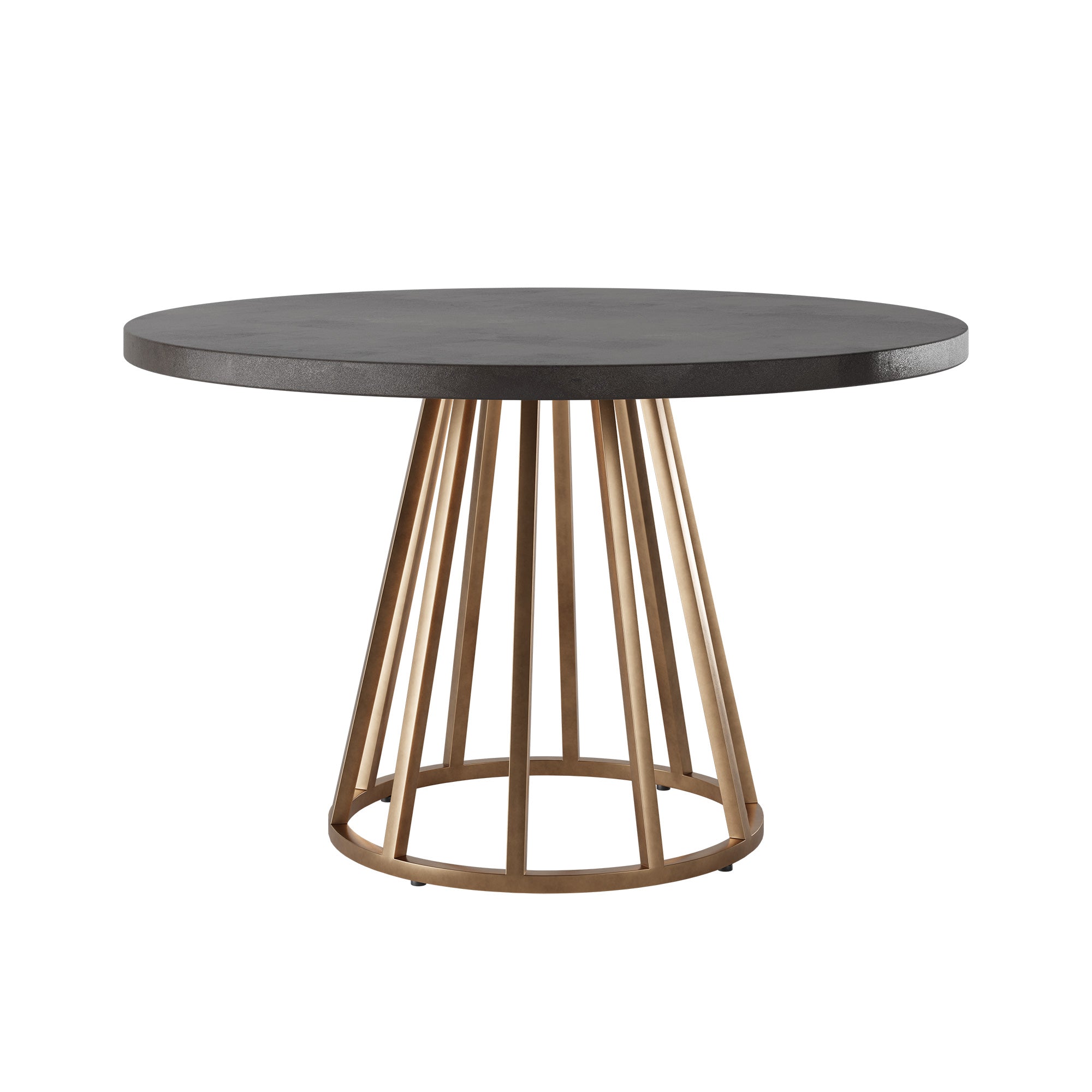 Brass base round on sale dining table