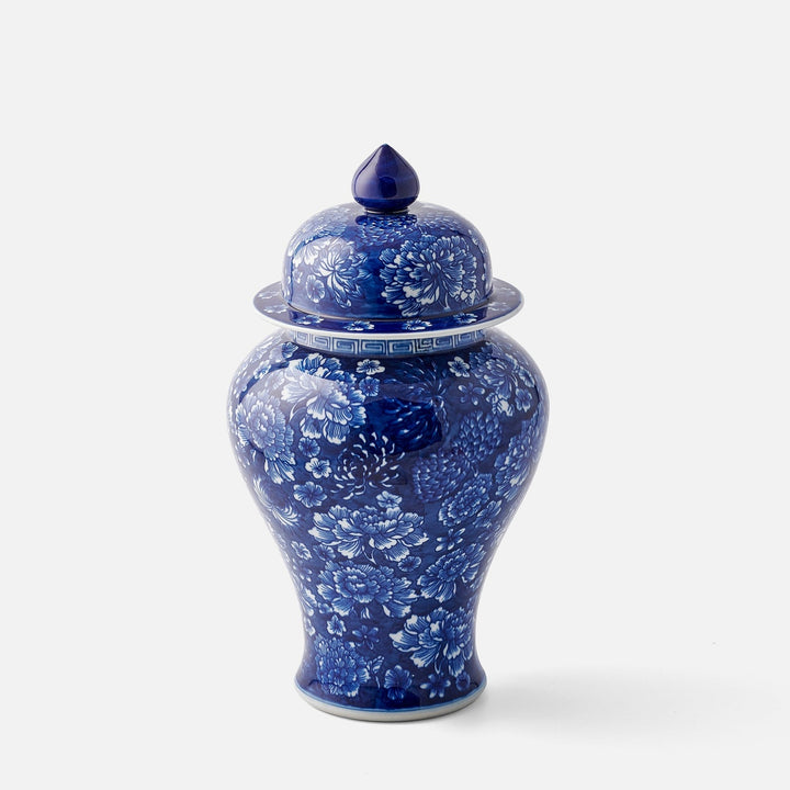 Blue Floral Ginger Jar