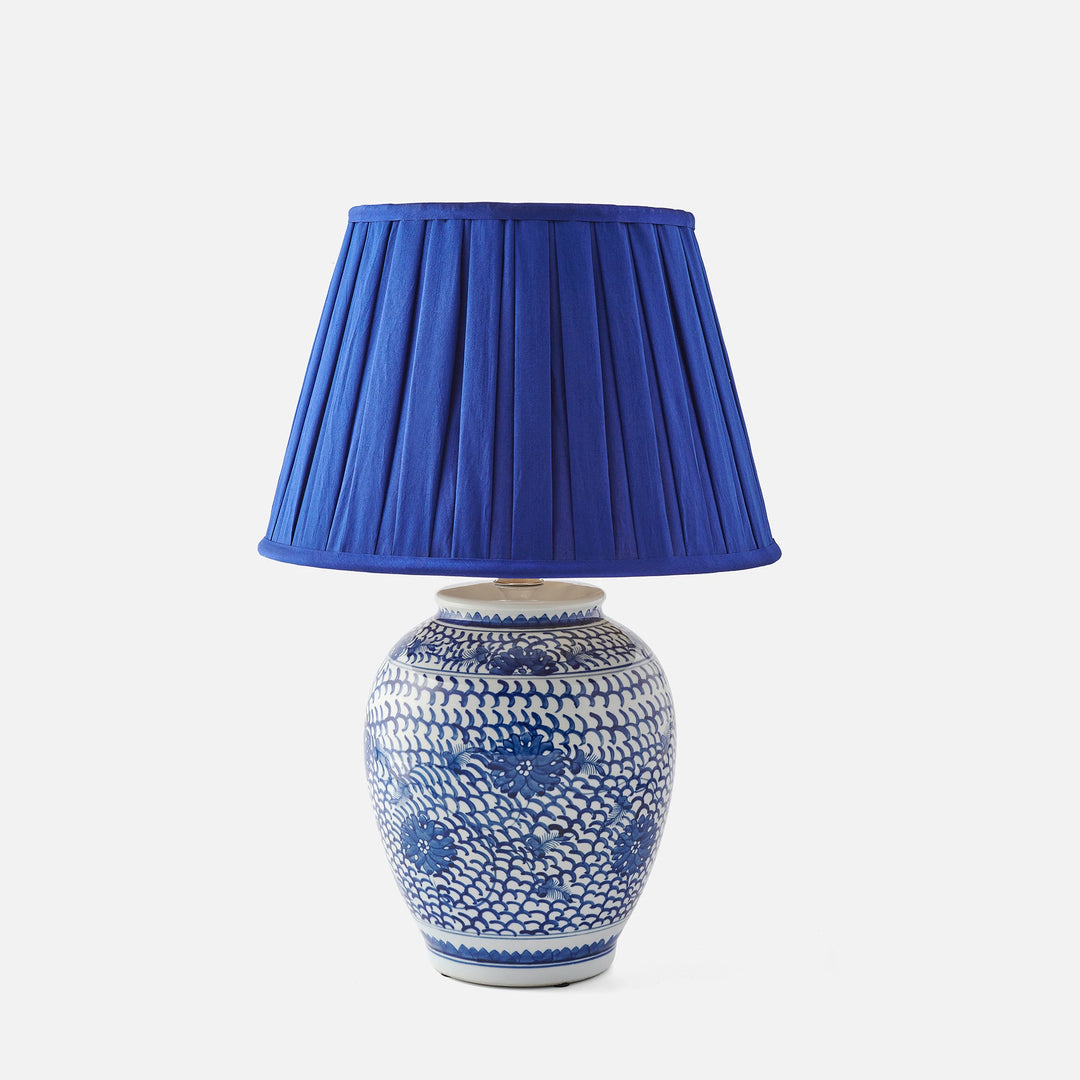 Blue & White Decorated Chrysanthemum Table Lamp