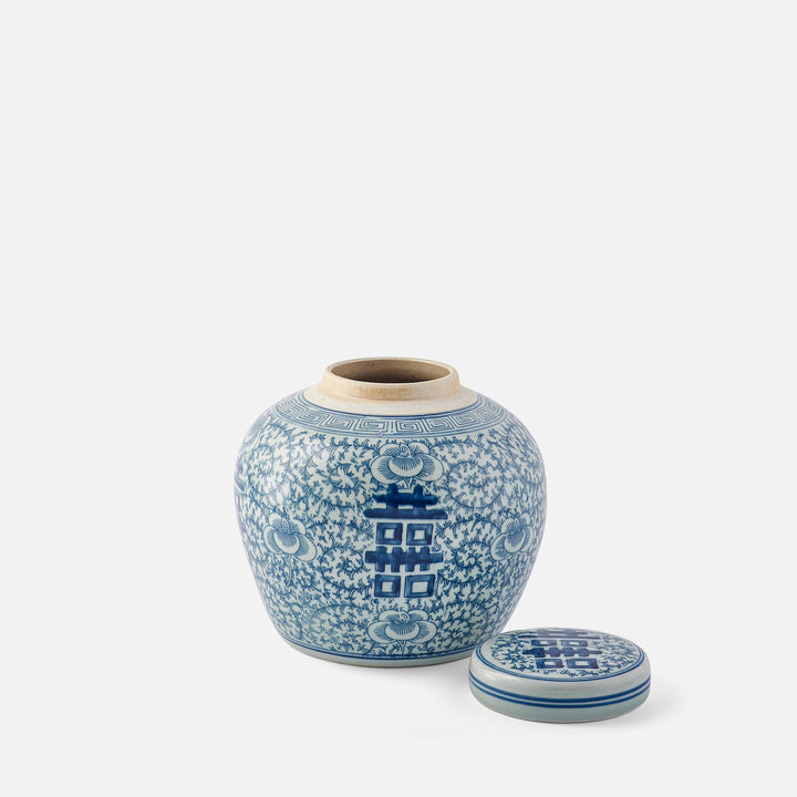 Blue & White Double Happiness Jar