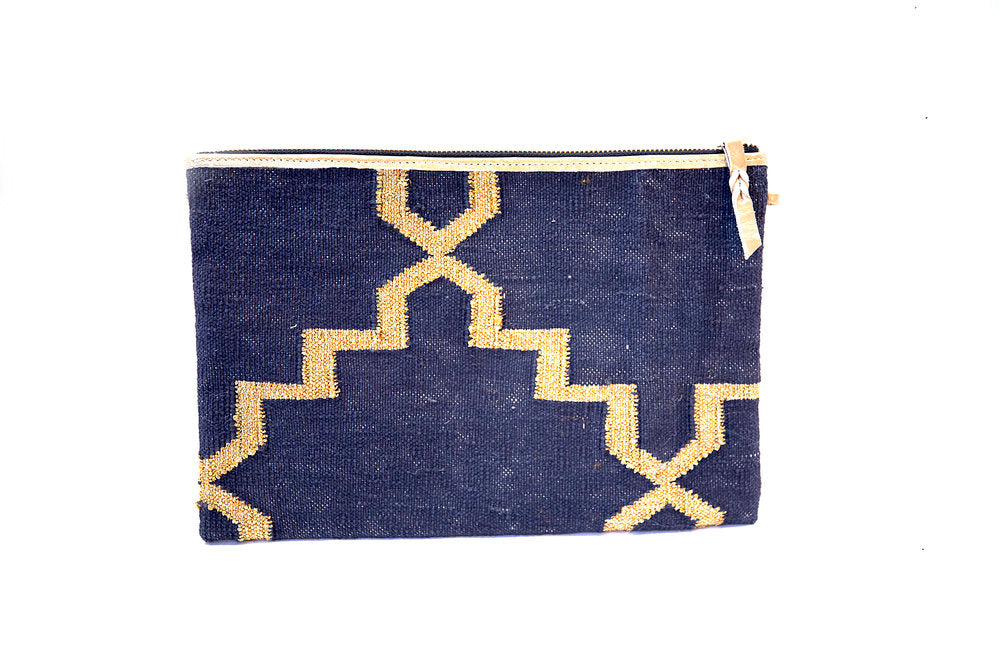 Navy and Bling Clutch