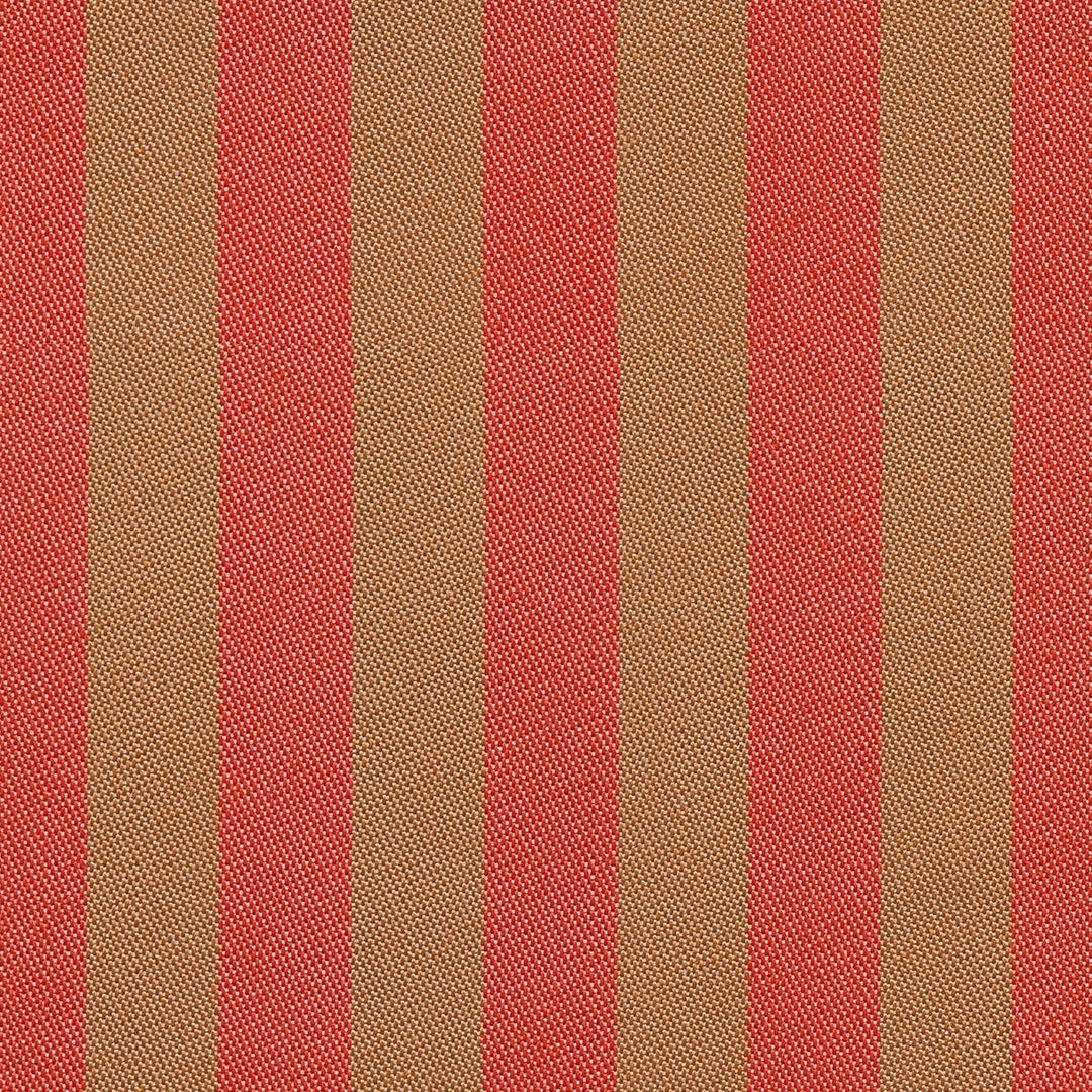 Jackie Striped Ottoman - Camel & Red