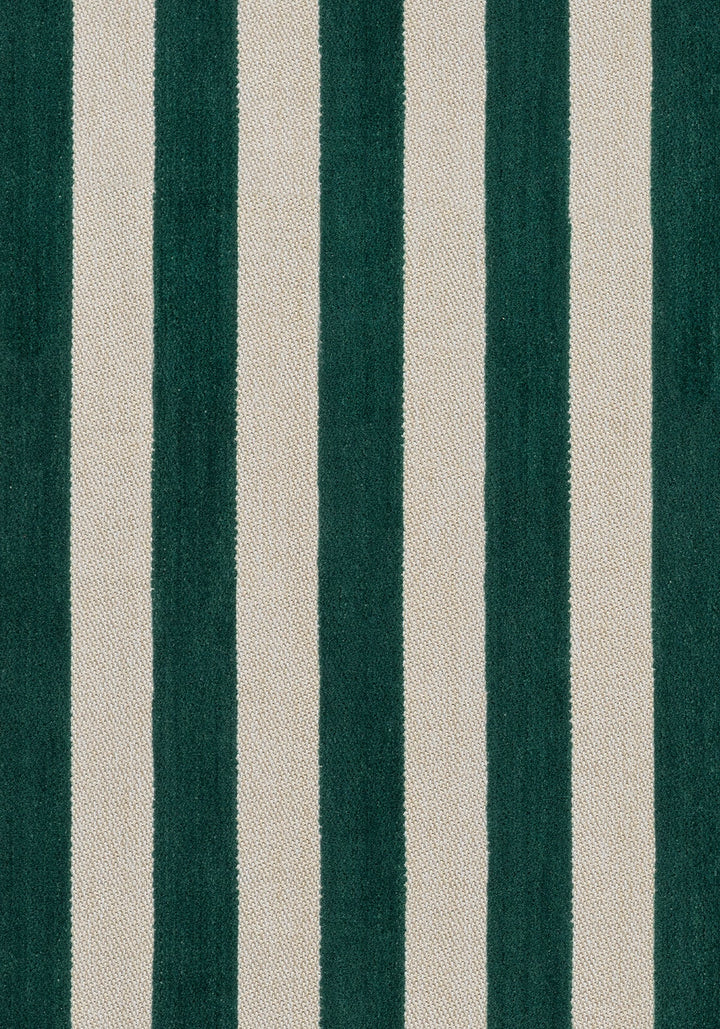 Jackie Ottoman - Emerald Striped
