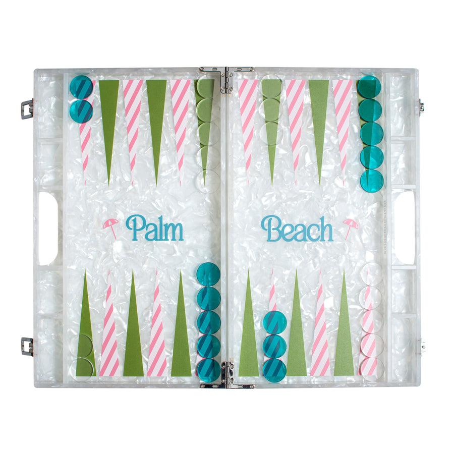 Palm Beach Acrylic Backgammon | Acrylic Board Games